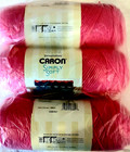 Caron Simply Soft Yarn Lot of 3 Skeins WATERMELON #4 Medium 100% Acrylic