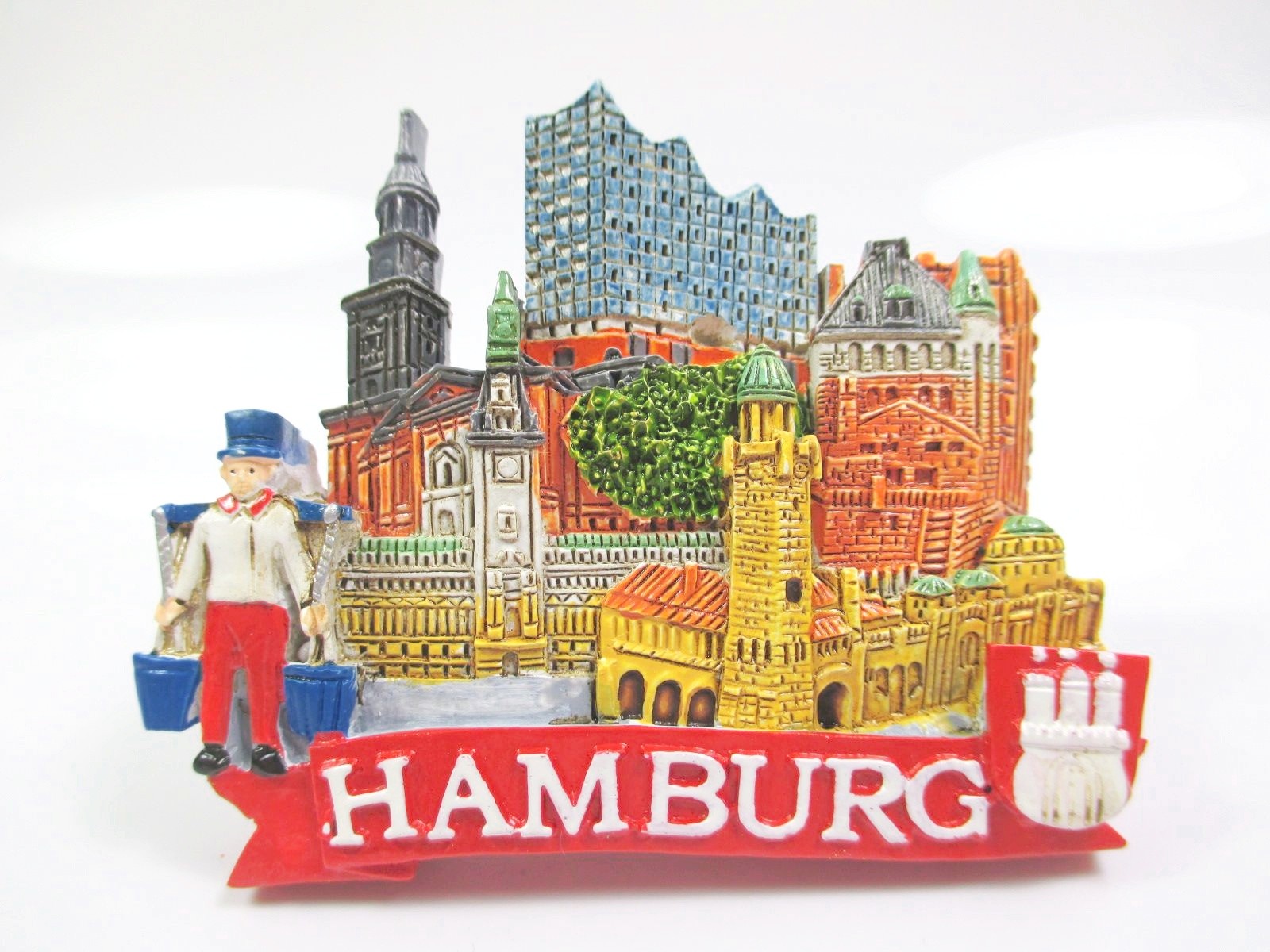 Hamburg with Elbphilharmonie premium magnet poly souvenir Germany (48)