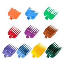 Clipper Guards Set Compatible with Most Wahl Clippers, Color Coded Clipper Guide