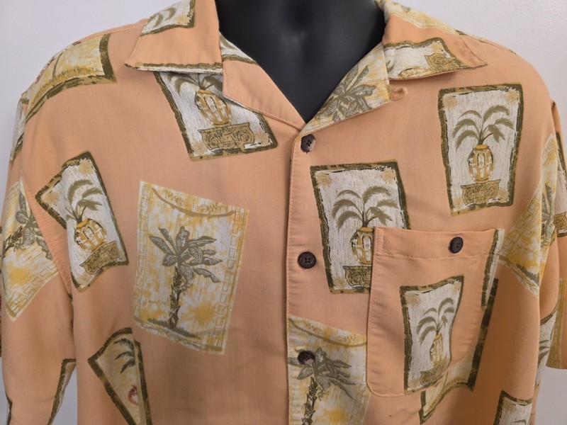 Men's Joe Marlin Hawaiian Peach shirt size XL
