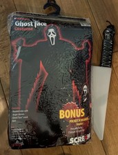 Adult Size Fun World Scream 4 Ghost Face Costume Pocket screamer Mask Ghostface