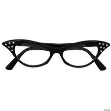 50's Rhinestone Glasses-Black Costume Rubie's One size