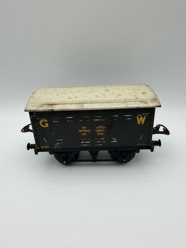 Hornby calibre O preguerra GWR Fish Van 2101 vagón de hojalata Meccano de colección  | Condition: Used