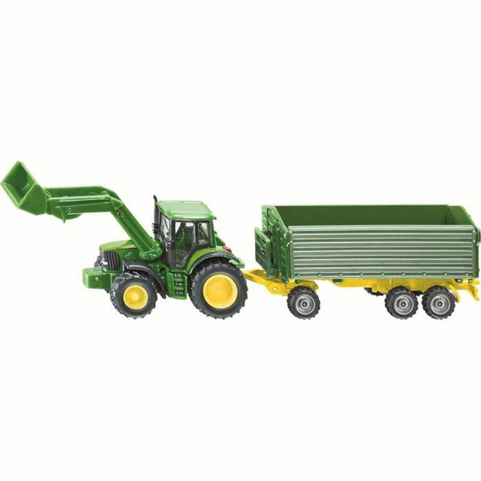 SIKU 1843 John Deere avec chargeur frontal et remorque - Photo 1/1
