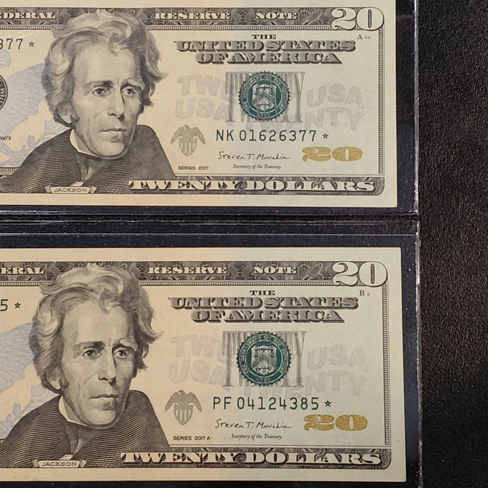 2017 A/2017 ($20)  *STAR* Notes.  Fed Res Note - Dallas & Atlanta ( Verv Nice) - Image 2 of 4