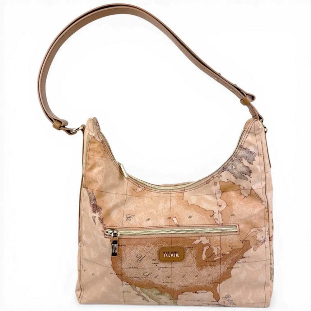 Moda Alviero Martini 1 Classe Borsa hobo Soft Petals Donna Tabacco in Pelle
