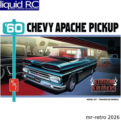 #ad AMT 1444M 1 25 1960 Chevy Apache Pickup Street Machine Plastic Model Kit $32.49