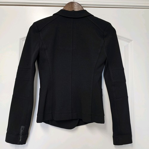 IKKS Women’s Blazer Knit Jacket Double Breasted Size 34 XSMALL Black Label - Picture 11 of 12
