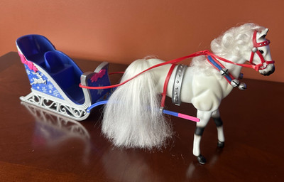Vintage Kid Kore  Winter Wonderland Riding Fun  Horse & Sleigh Set 2000