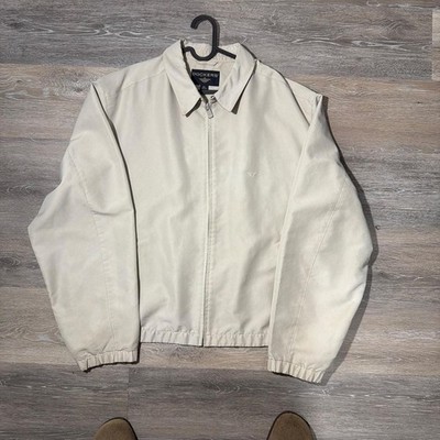 Dockers cream jacket with collar and zip up front. #outerwear #menswear