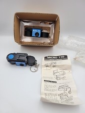 Vtg Micro 110 Mini Film Camera W Coin box Key Chain NEW Original Ship Lot Of 2