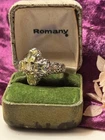 925 Sterling Silver and Gemstone Vintage Ring, Detailed & Unique Design