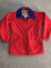 Vintage LL Bean Jacket Womens Medium Red Zip Coat 80s, 90s USA Made Outdoors