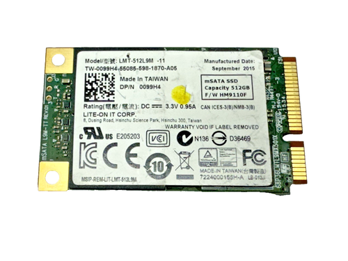 (512GB) Lite-On Dell 099H4 mSATA SSD Solid State Drive, LMT-512L9M-11
