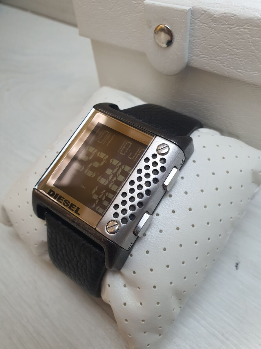 Diesel Digital Leather Chronograph Black Dial Men's Watch DZ Diesel Digital Leather Chronograph Black Dial Men's Watch DZ