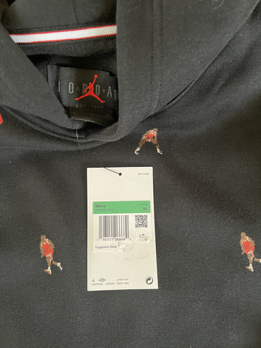 Herren Nike Jordan MJ Essential Fleece Pullover Hoodie schwarz - DV9392-010 - Bild 4 von 7