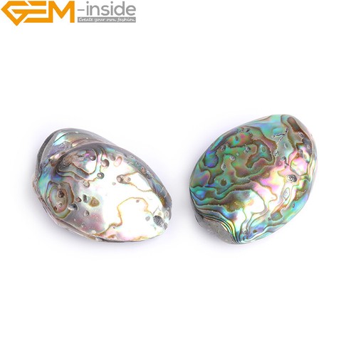 Natural Abalone Shell Beads Gemstone Loose Beads For Jewelry Making 6 Pcs - Picture 19 of 33