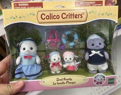 Calico Critters Seal Family, 4 Collectible Doll Figures