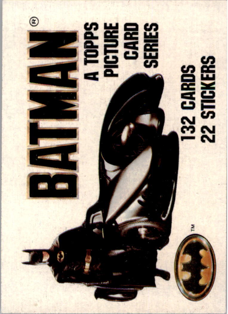 Batman Movie (1989 Topps) "Main Set" Cards #1 to #264