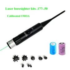 RED/ GREEN Laser Boresighter Kit .177-.50 Caliber Li-ion Battery Bore sighter