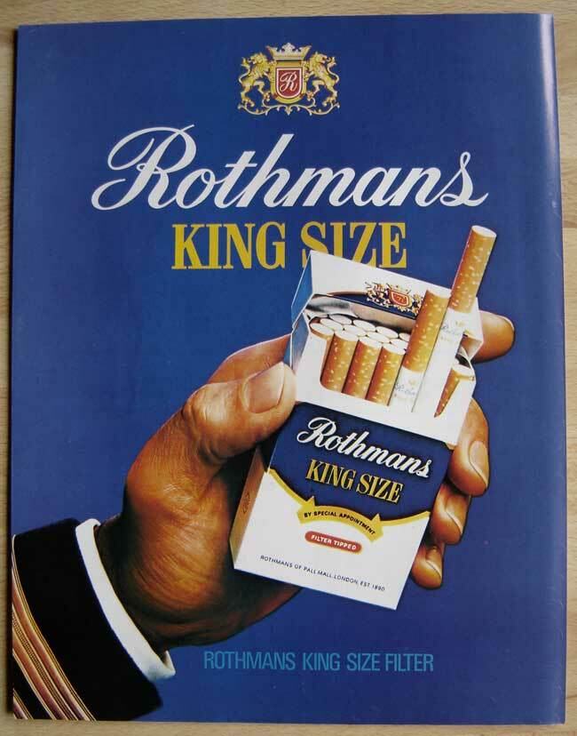 cigarette rothmans Vintage Print Ad !! THE GREATEST NAME IN CIGARETTES how good is this brand
