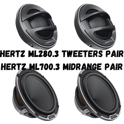 HERTZ ML 280.3 MILLE LEGEND TWEETERS + HERTZ ML700.3 MILLE LEGEND  NEW, WARRANTY