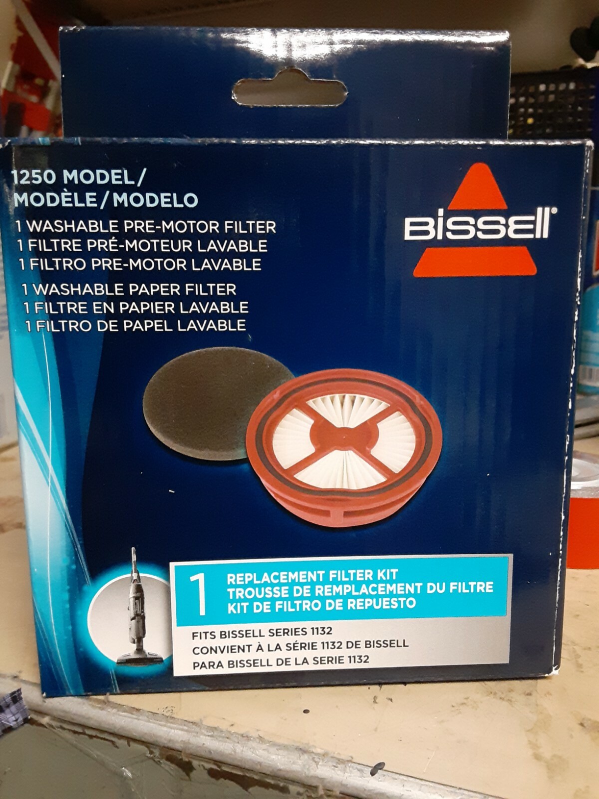 Bissell Symphony 1132 Vacuum Steam Mop Filter Kit 1250 Genuine New Filter-image