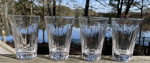 Lenox Starfire? Crystal 5" Tumblers Glasses Lenox on Bottom - Set Of 4 Beautiful - Picture 4 of 15