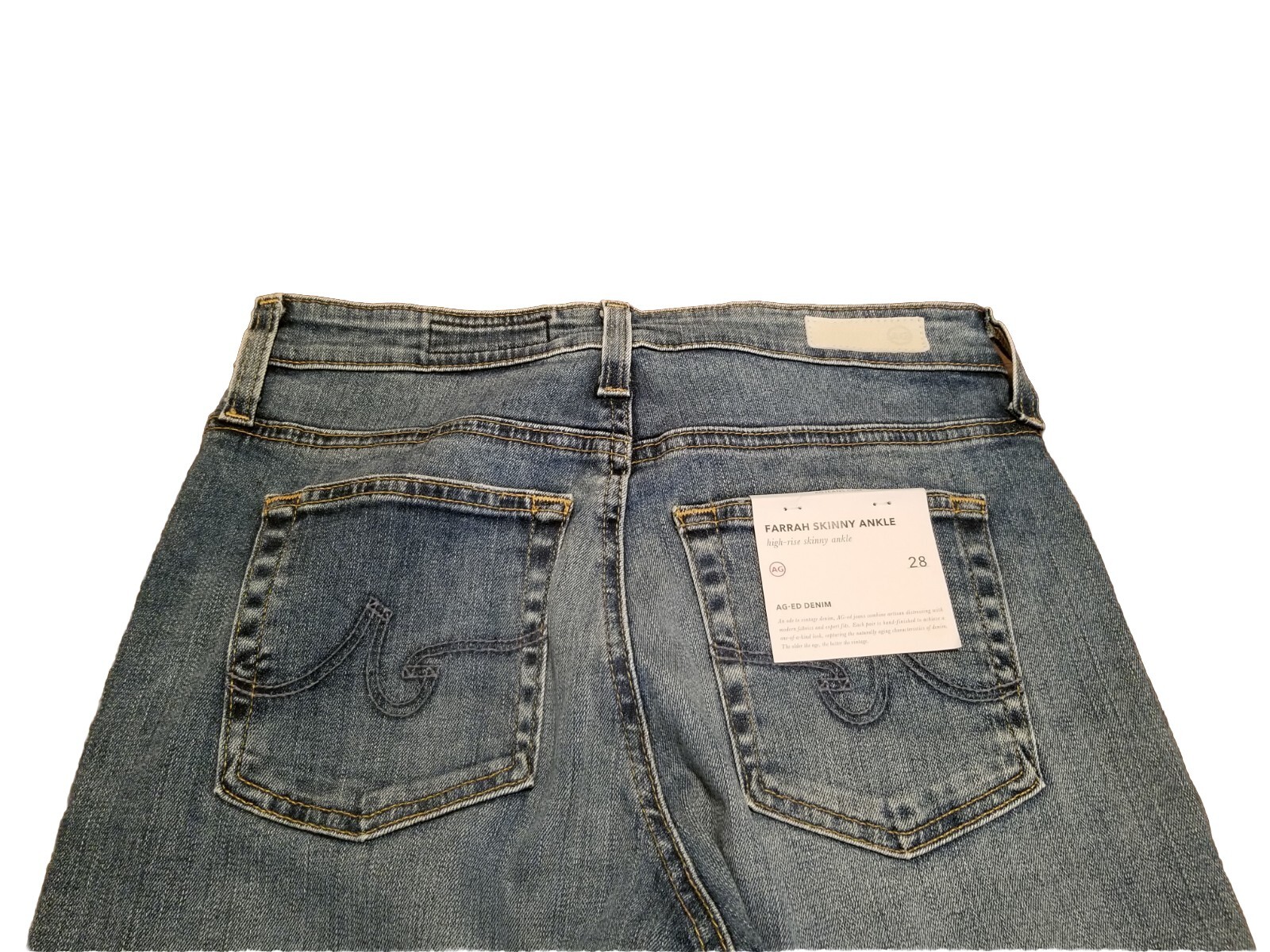 AG Adriano Goldschmied Jeans Women 28R Farrah Skinny Ankle New w/Tags (29x29) thumbnail 4