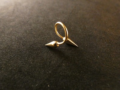 Piercing 24 Karat Gold Spiral Twister Brust Lippenpiercing Ohr Intim 9,3mm