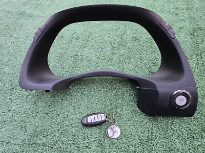 14-19 NISSAN ARMADA QX60 QX80 IGNITION KEY W/ START/STOP BUTTON DASH TRIM GAUGE