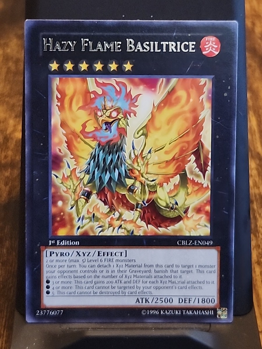 Hazy Flame Basiltrice - 1st Edition Rare Foil - Yugioh Fire XYZ