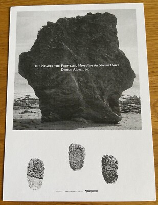 Damon Albarn The Nearer The Fountain Thumbprint Postcard Official Blur Brand New