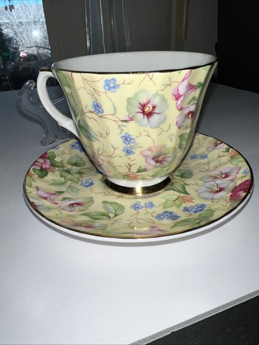Staffordshire Royal Victorian St George, Dorset Rose tazza piattino NOTE - Foto 8 di 14