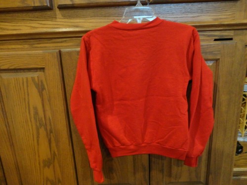 Vtg 80's Red 1989 Batman 50-50 Youth L (14-16) Sweatshirt Excellent Comics USA - Picture 4 of 7