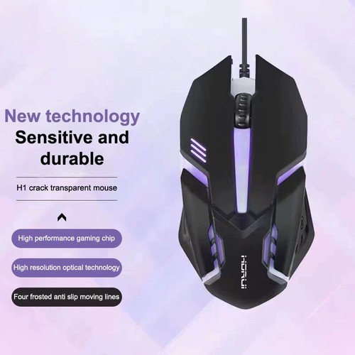 E-Sports USB Wired Mouse Colorful LED Gaming Mouse Mouse For Desktop Laptop _ou - Photo 8/12