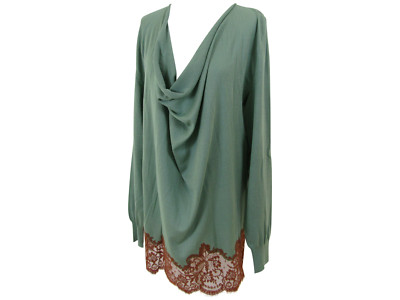 MARJOLAINE PULLOVER Modell AIMEE 50% SEIDE 50% BAUMWOLLE Farbe Wasserfall/Gewürz Gr. 42/44
