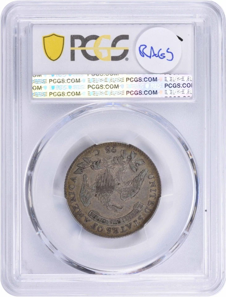 1819 Bust Silver Quarter Small 9 VF30 PCGS - Image 2 of 4