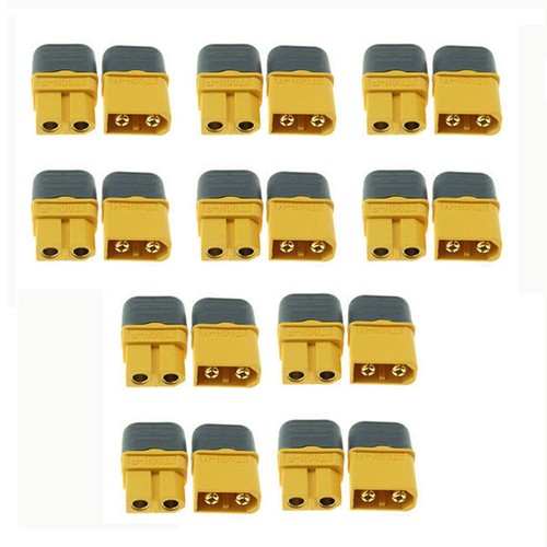 1-20 Pairs Amass XT60 Connectors Plugs Gold Plated UL XT60U XT60H Plug 60A - Picture 4 of 13