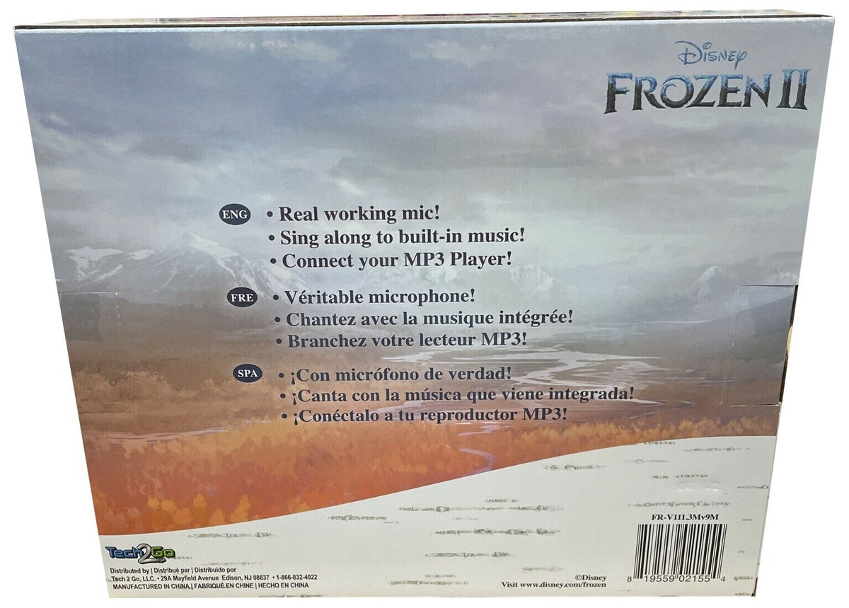 Frozen (Boombox) sing-along on mic to built-in music w/ Anna Elsa