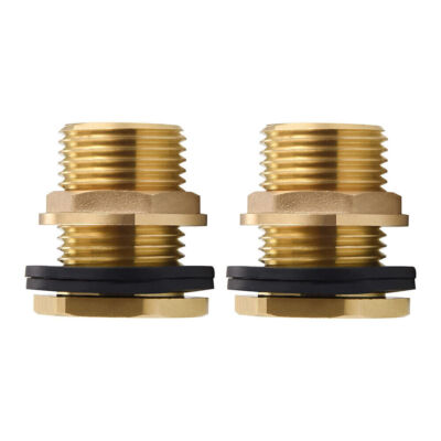 BBF020 Brass Bulkhead Fitting(Female 1/2'' Pipe Male 3/4'' NH Garden Hose) US Ship