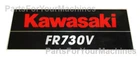 OEM DECAL STICKER FR730V (24 HP) KAWASAKI ENGINES, LAWNMOWERS, 12D4