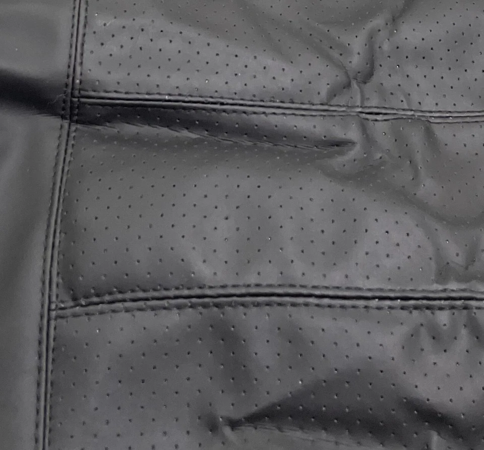 Cubierta de asiento de cubo negra UNIVERSAL SPORT imitación cuero 1 cubierta campana puntada de seguridad Foto 3 de 4