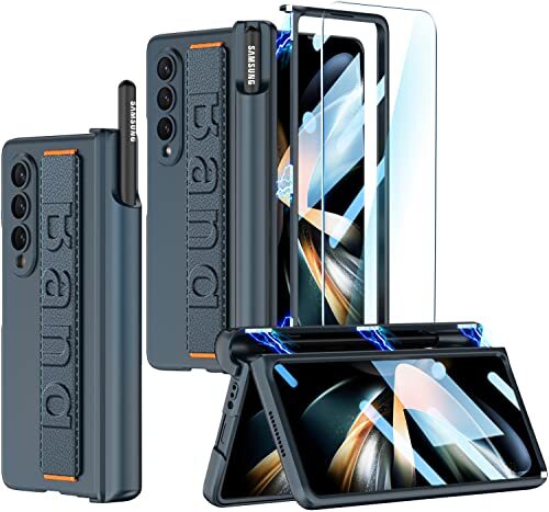 SOUTEM per Samsung Galaxy Z Fold 4 Custodia con Cinturino da Polso e (i0E)