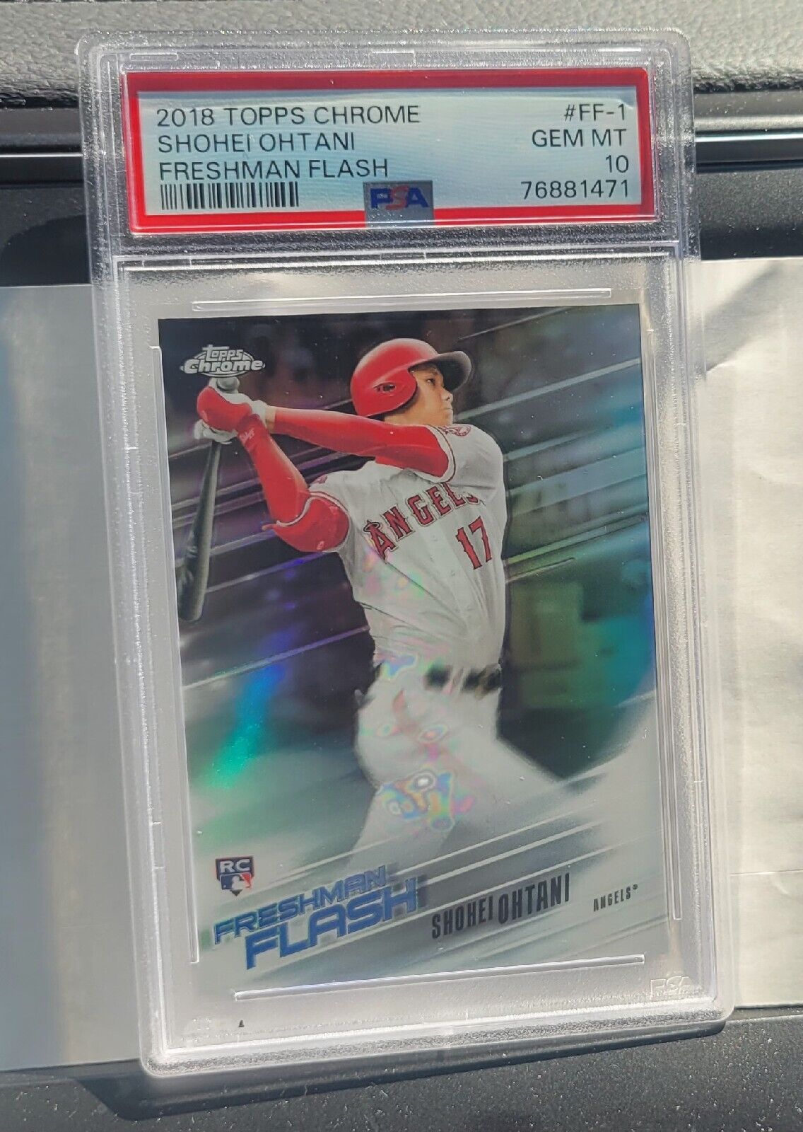 2018 TOPPS CHROME FRESHMAN FLASH SHOHEI OHTANI ROOKIE RC PSA 10