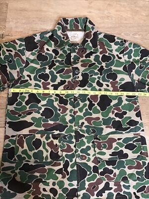 Vintage Saftbak Duck Camo Shirt Jacket Shacket Mens M USA Made 80s