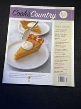 cooks country Magazine. October November 2014. Maple syrup pie complete