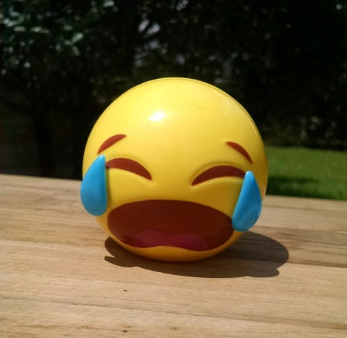 solar dancing emoji face teary eyes (yellow emoji sun jiggler)