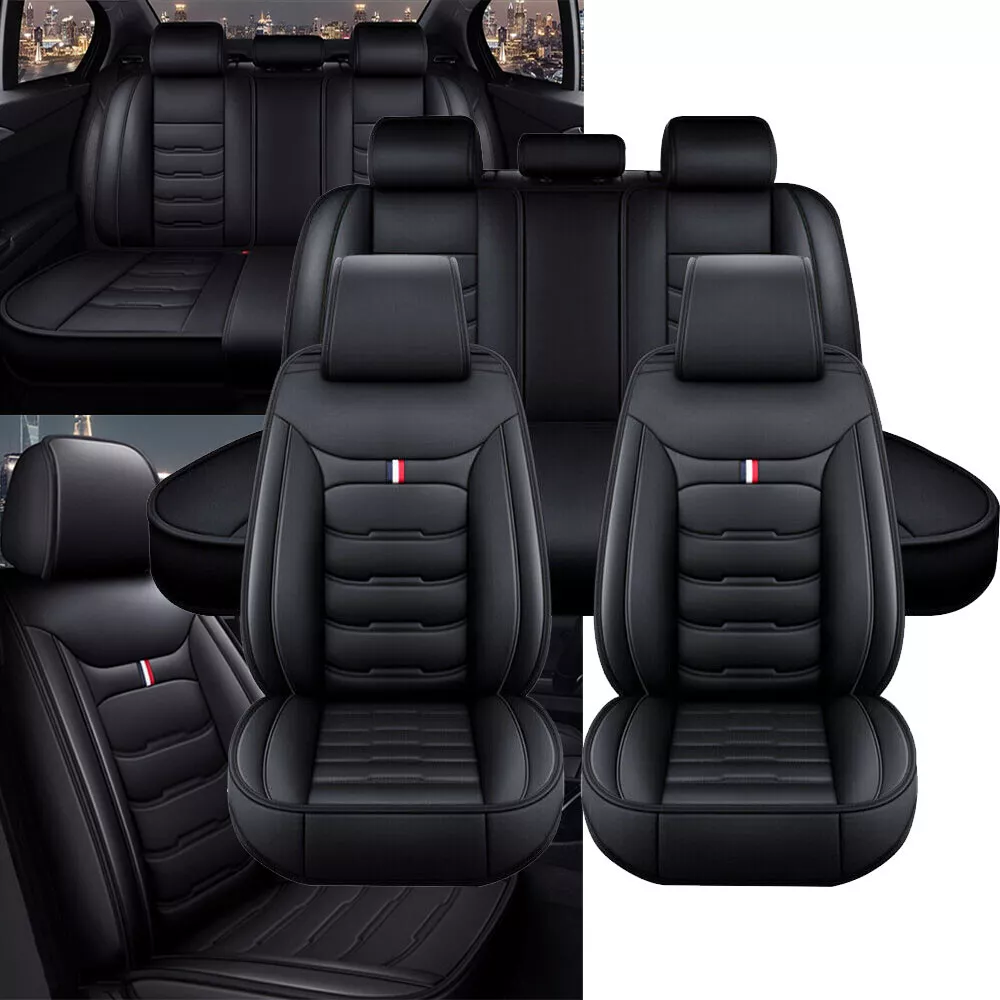 OTOEZ Car Seat Covers Luxury Leather 5-Seats Full Set Protector Universal  for Auto Sedan SUV 