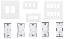white plastic slimline grid selectric grid 360 multi gang custom switch fuse